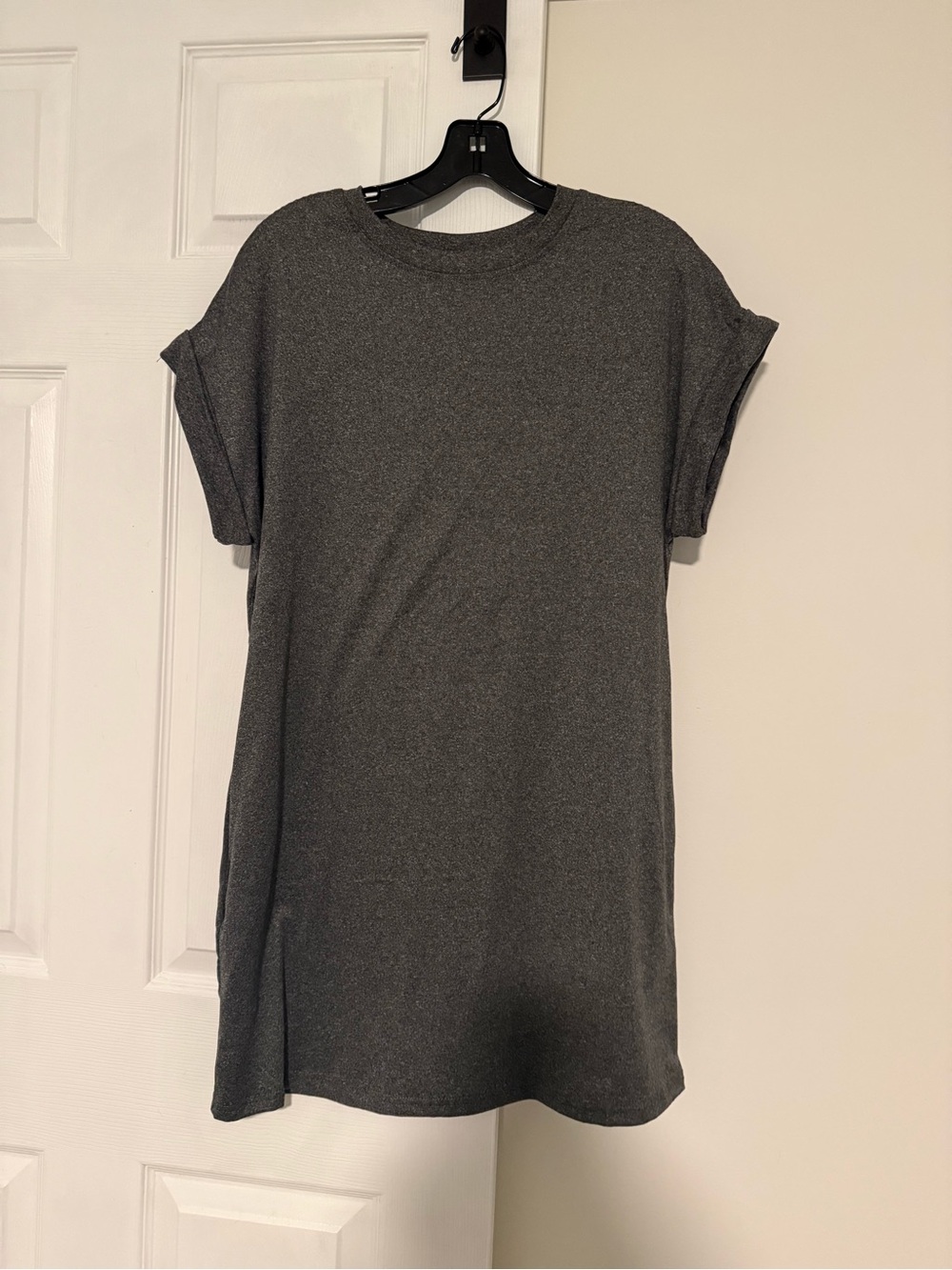 Amazon Short Sleeve Mini Dress in Heather Gray